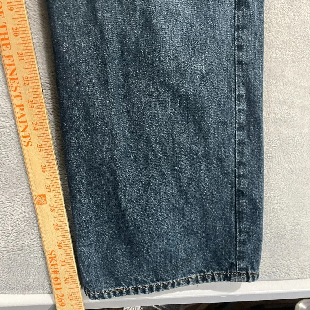 Banana Republic Men 35x34 (fit 34x33)‎ Relaxed Straight Jeans Blue Fade Western